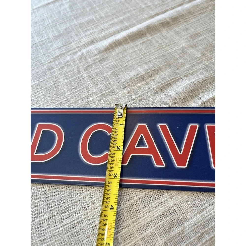 Chicago Cubs Kid Cave Metal Sign MLB Baseball Wall Decor Navy Blue Red 16x4